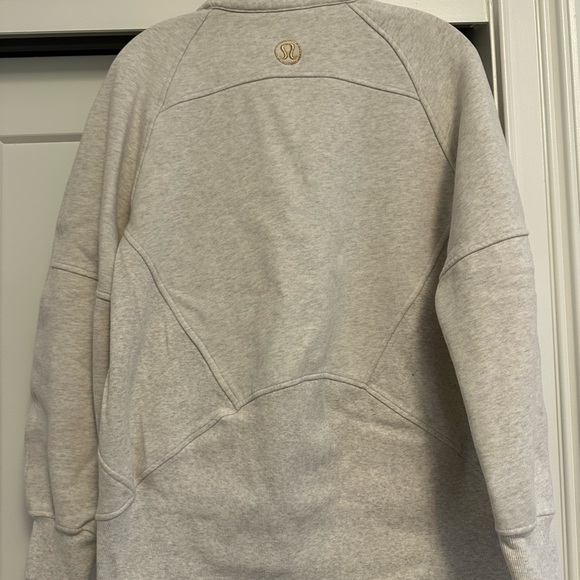 Lululemon oatmeal color half zip Sweatshirt - Picture 5 of 8